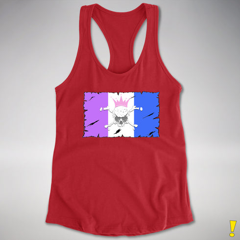 Drag Pride Pirate Flag Racerback Tank - Red